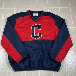 G-III Sports Mens Cleveland Indians Guardians Windbreaker Jacket Pullover Sz 2XL